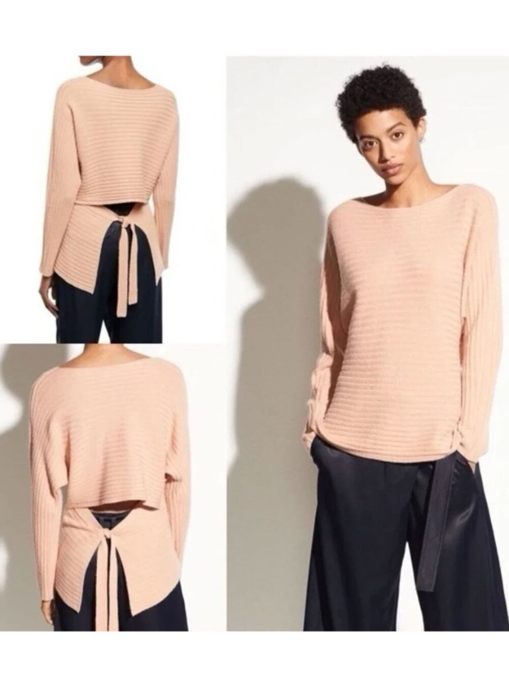 Vince Tie Back Dolman Sleeve Sweater